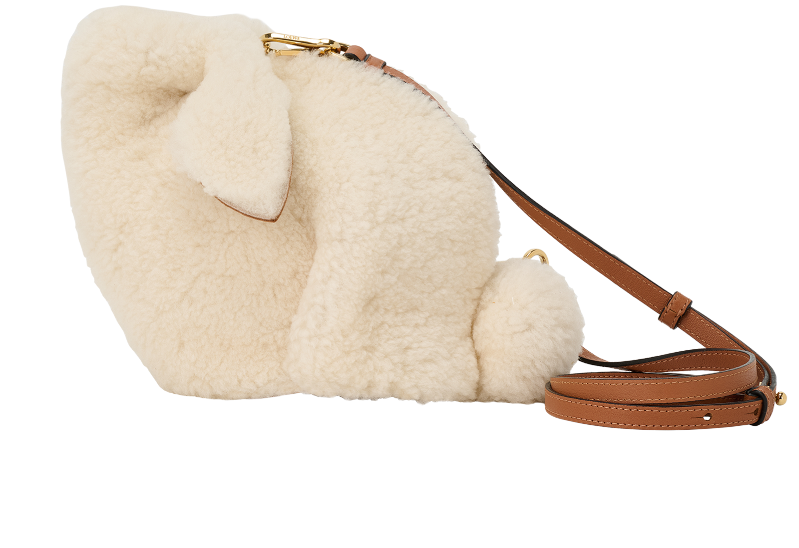 Mini Bunny Bag, &pound;550, Handbags, Cream/Tan, Shearling, Other view